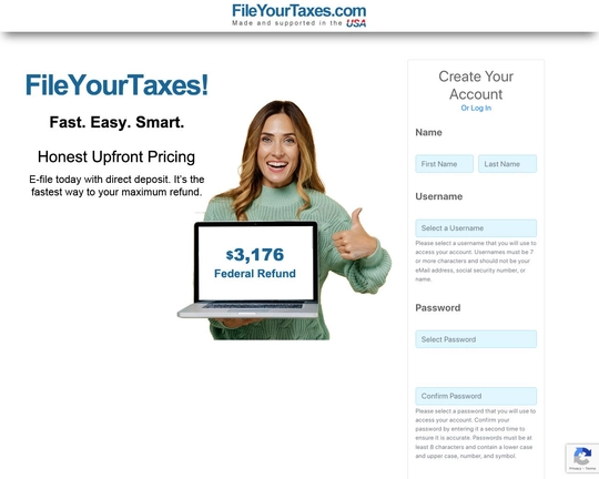 File your taxes - Fast, Easy, Secure Online Tax Filing Logo